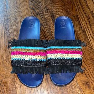 Tory Burch Fringe Sandals